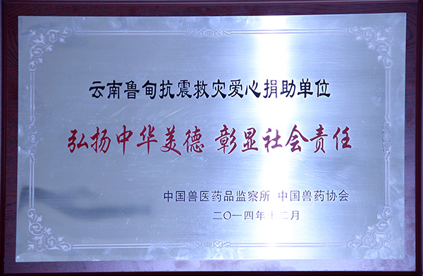 云南魯?shù)榭拐鹁葹?zāi)愛心捐助單位，弘揚(yáng)中華美德，彰顯社會(huì)責(zé)任